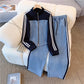 Womens Fashion Two-Piece Long-Sleeve Set With Zipper