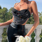 Punching Steel Ring European And American Style Vest For Women