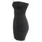 Robe courte de soirée sexy sans bretelles à dos ouvert pour femme