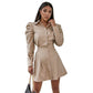 Robe chemise unicolore avec boutons