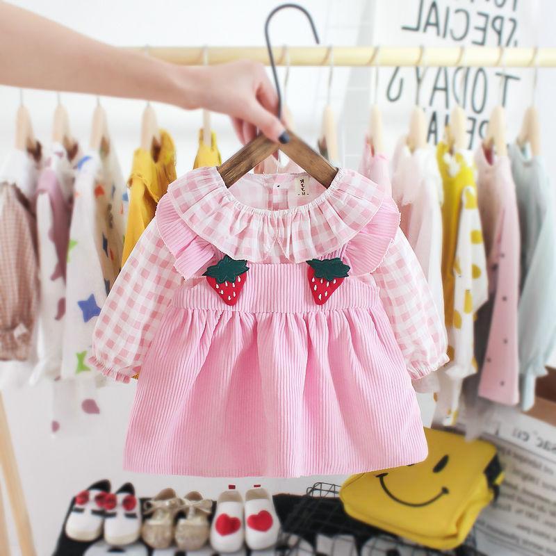 Check Long Sleeve Dress For Children