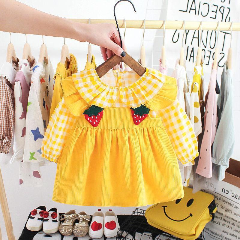 Check Long Sleeve Dress For Children