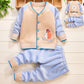 Pull en tricot pour bébé, cardigan épais, ensemble deux pièces pour bébé
