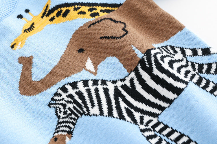 Korean Cartoon Round Neck Pullover Jacket