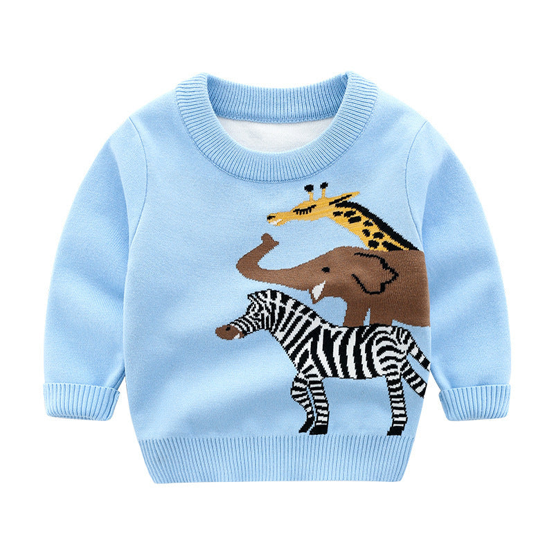 Korean Cartoon Round Neck Pullover Jacket