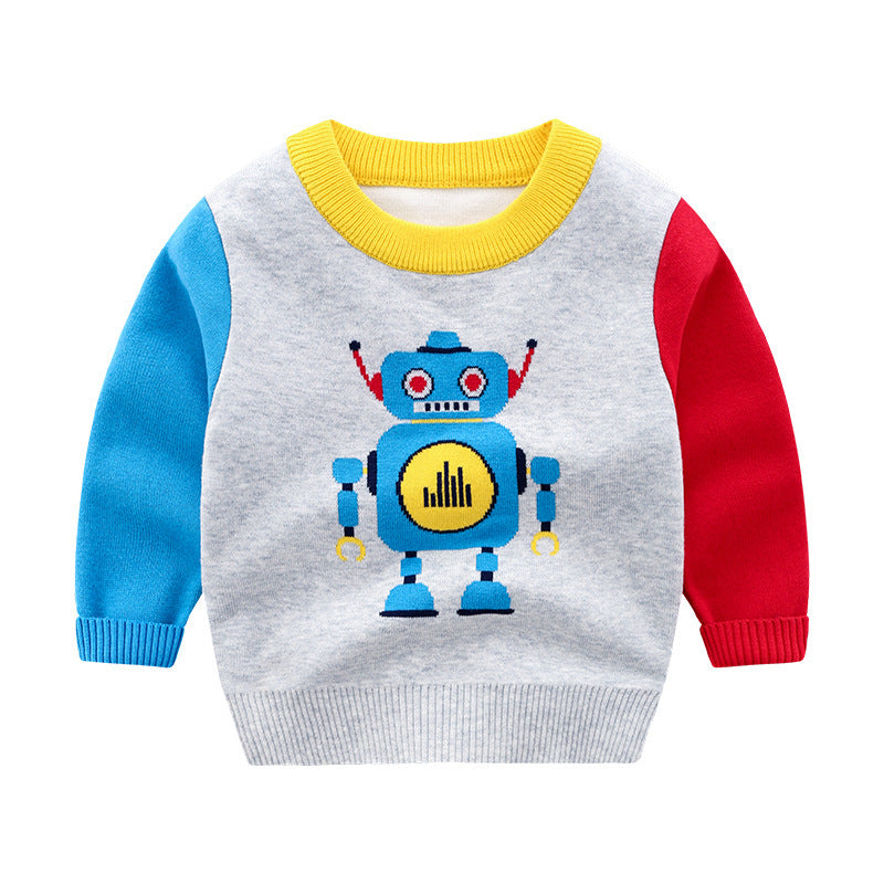 Pull ras du cou Robot Boy version coréenne
