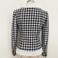European And American Round Neck Zipper Thousand Bird Check Jacket In Autumn And Winter