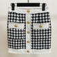 European And American Round Neck Zipper Thousand Bird Check Jacket In Autumn And Winter