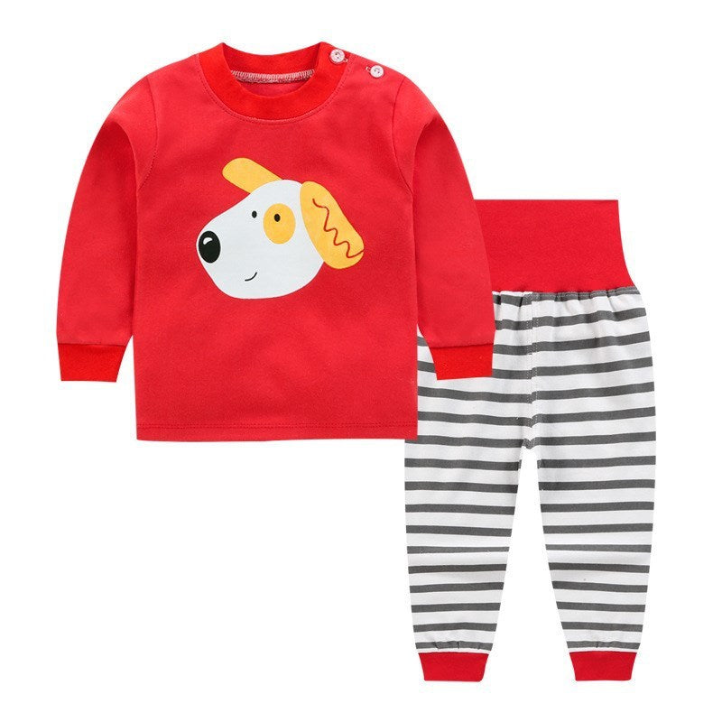 Baby Autumn Clothes Suit High Waist Belly Protector Keep Warm