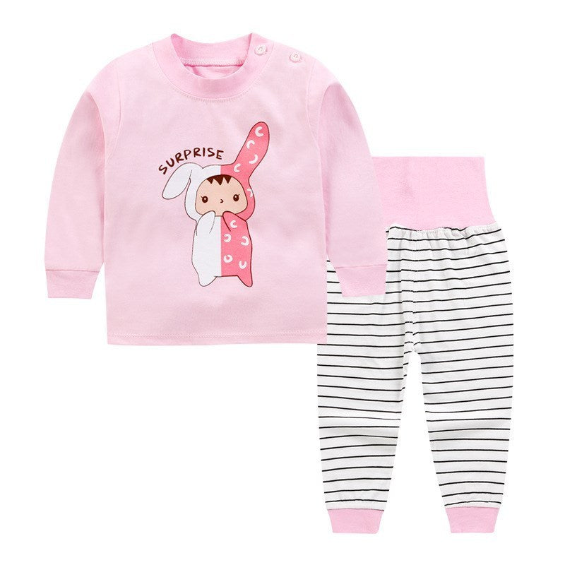 Baby Autumn Clothes Suit High Waist Belly Protector Keep Warm