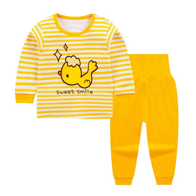 Baby Autumn Clothes Suit High Waist Belly Protector Keep Warm