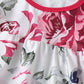 Baby Print Suit Long-sleeved Ruffle Top Trousers