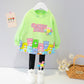 Children's Pants Suit Girls Cartoon Sweater Two-Piece Baby Girl