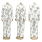 Fashion Women's Letter Printing Casual Jumpsuit