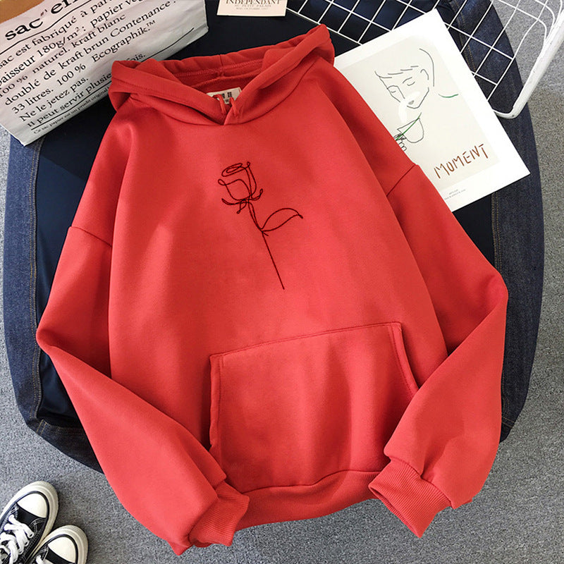 Sweat à capuche sport imprimé rose noire Candy