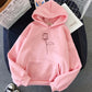 Sweat à capuche sport imprimé rose noire Candy