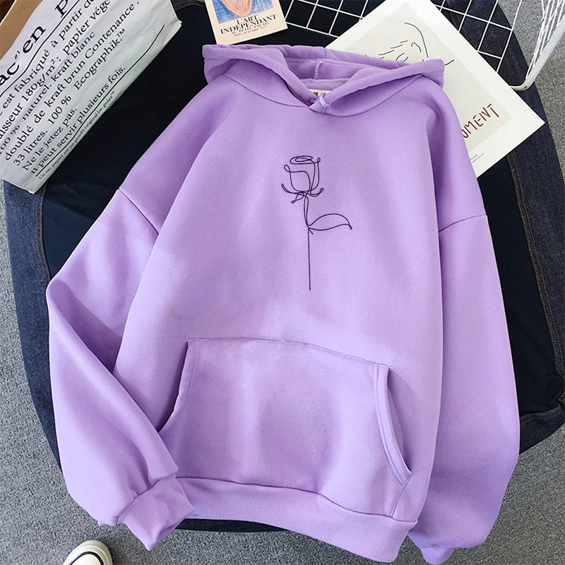 Sweat à capuche sport imprimé rose noire Candy