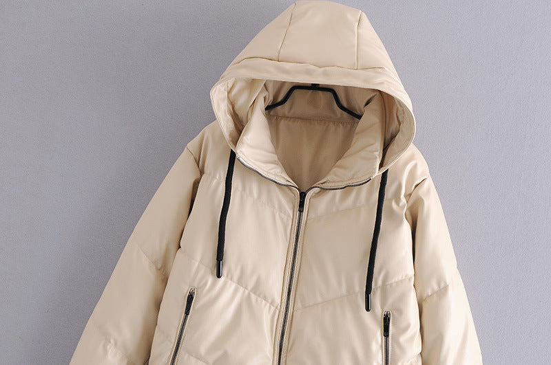 Veste en similicuir et coton pour femme