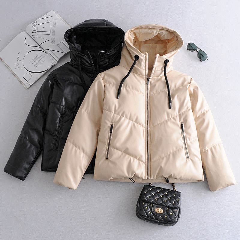 Veste en similicuir et coton pour femme