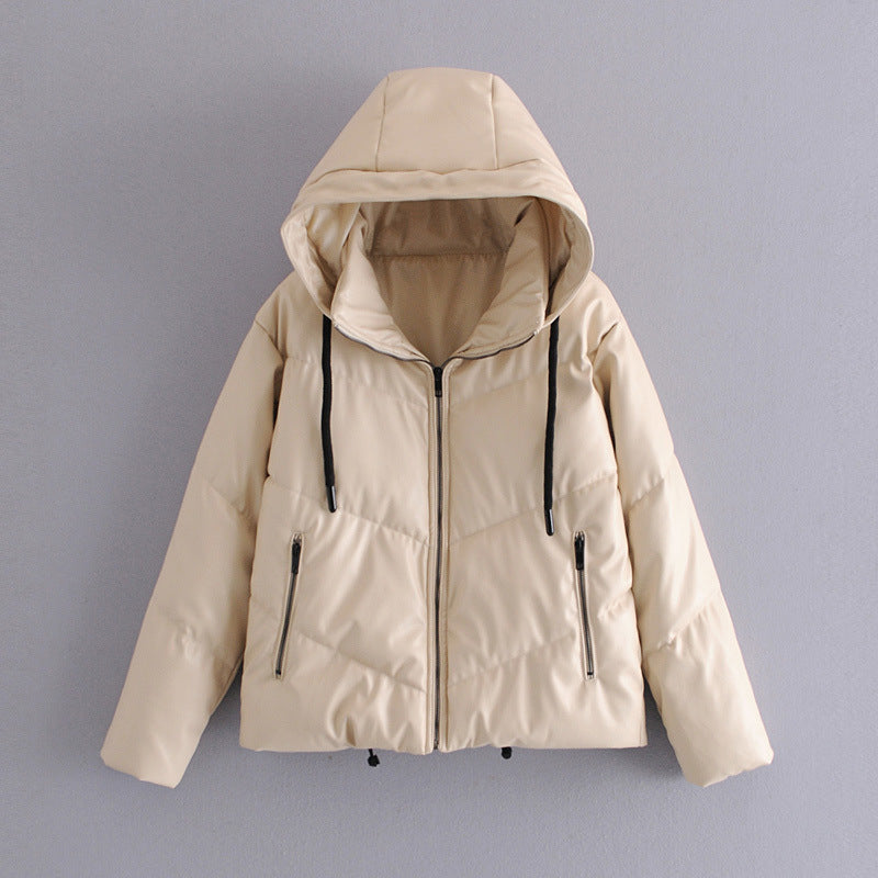 Veste en similicuir et coton pour femme