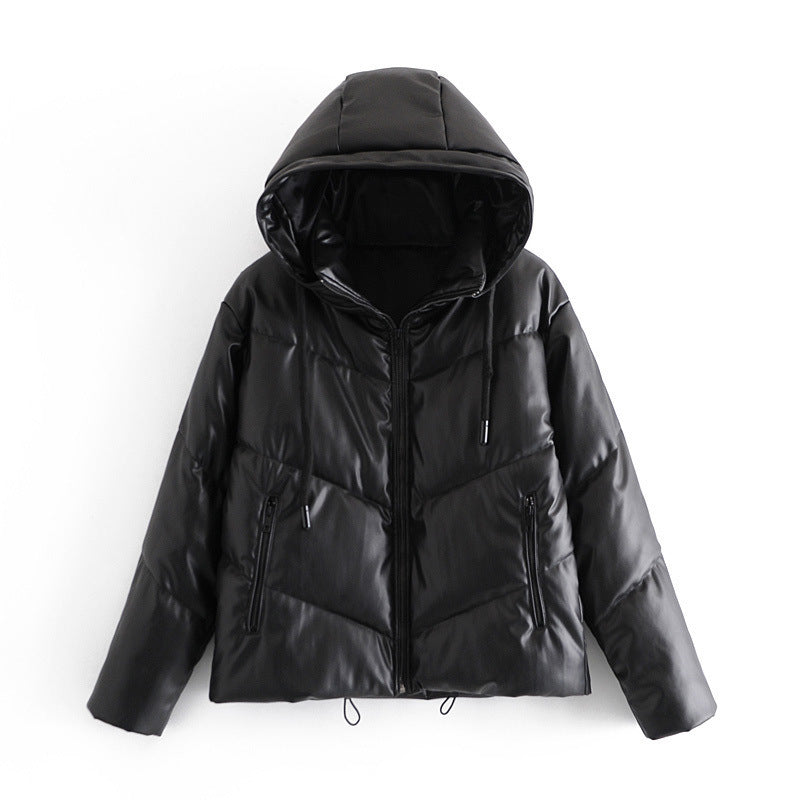 Veste en similicuir et coton pour femme