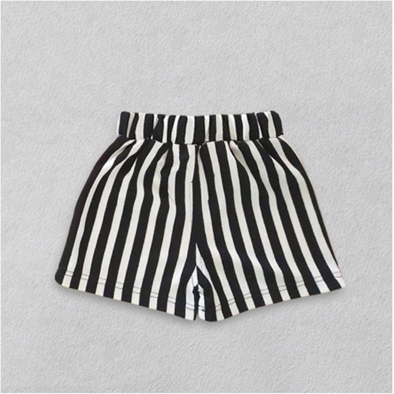Chemise en mousseline à volants deux pièces avec short rayé