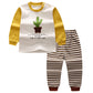 Ensemble deux pièces en coton à manches courtes pour enfants, garçons et filles, avec boucle d'épaule, col rond, vêtements décontractés