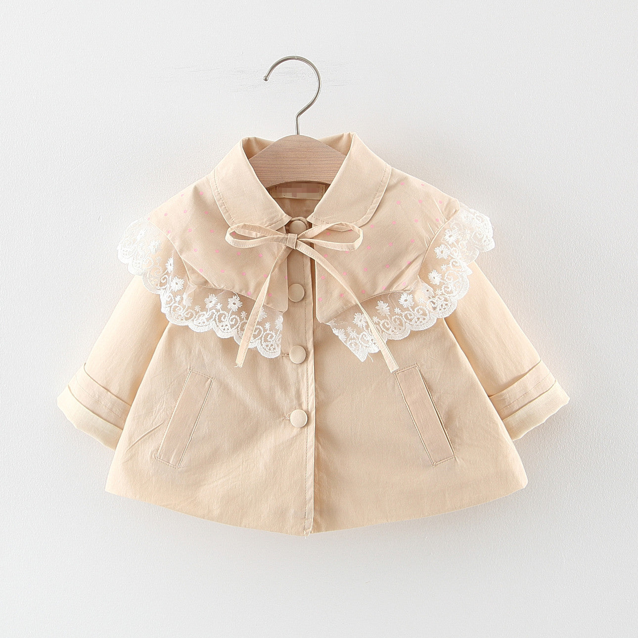 Korean Style Idea Lace Trench Coat Girls Fashion Jacket