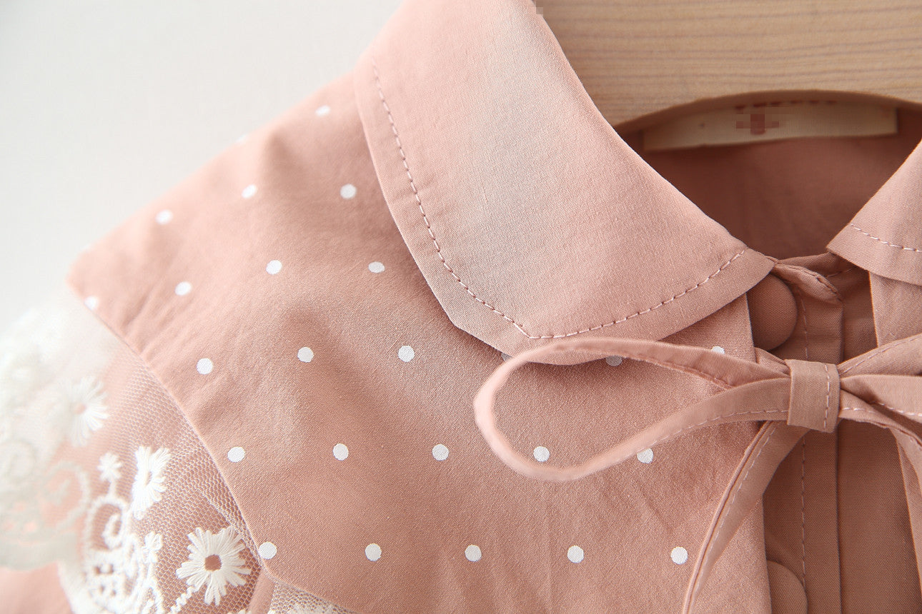 Korean Style Idea Lace Trench Coat Girls Fashion Jacket