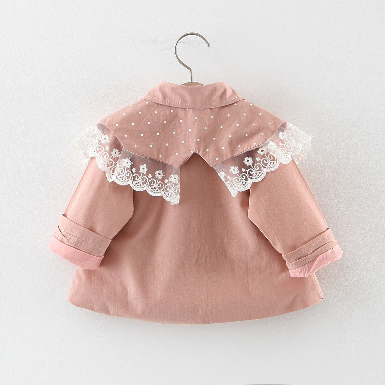 Korean Style Idea Lace Trench Coat Girls Fashion Jacket
