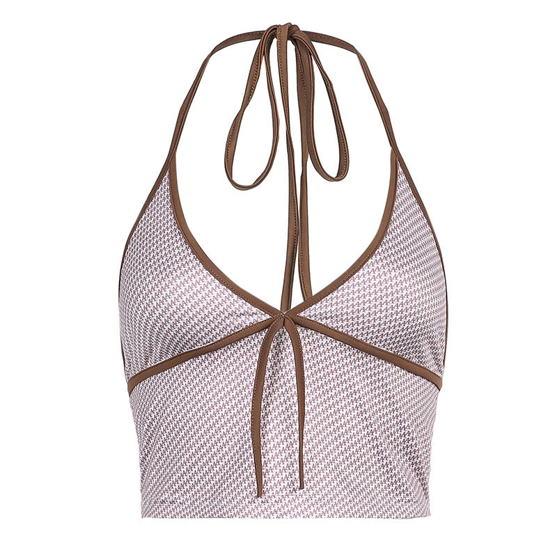 Checked Strapless Waistcoat Suit With Straps