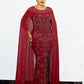Robe en mousseline de soie à manches longues pour femme, vêtements tendance avec strass