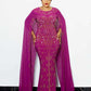 Robe en mousseline de soie à manches longues pour femme, vêtements tendance avec strass