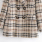 New Plaid Texture Double-Breasted Casual Blazer
