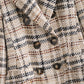 New Plaid Texture Double-Breasted Casual Blazer