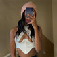 Lace-Up Halter Stitching Camisole Women
