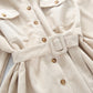 All-Match Mid-Length Corduroy Waist Shirt