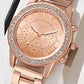 Women's Three-eye Quartz Diamond-embedded Watch