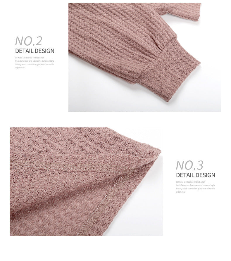 Large Size Long-Sleeved Women's Knitted Bottoming Shirt