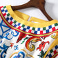 Robe imprimée pour femmes, style européen et américain, à la mode