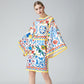 Robe imprimée pour femmes, style européen et américain, à la mode