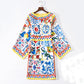 Robe imprimée pour femmes, style européen et américain, à la mode