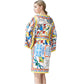 Robe imprimée pour femmes, style européen et américain, à la mode