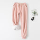 Lamb velvet padded sweatpants