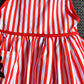 Fashionable And Cute Girls' Striped Sleeveless Backless Dress