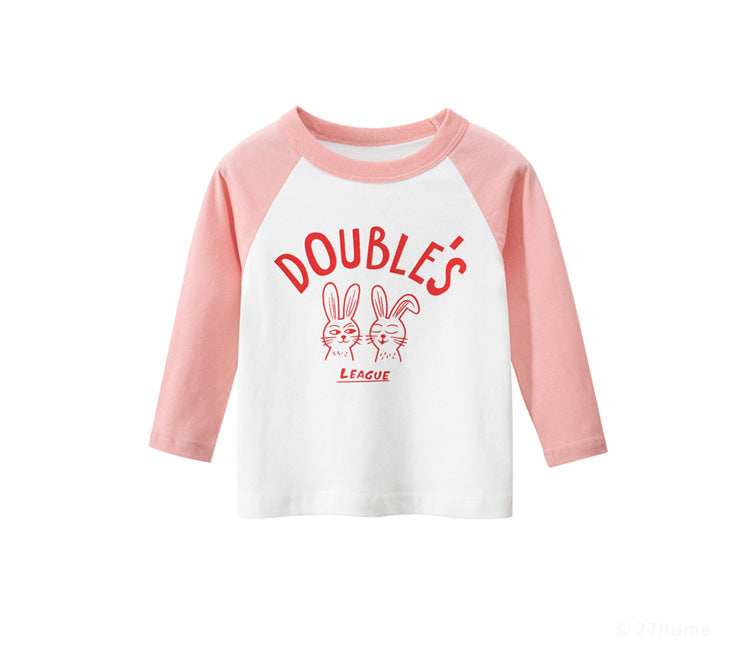 T-shirt à manches longues pour bébé, motif dessin animé, pour fille, vêtements pour enfants