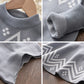 Casual Pullover Sweater And Children's Western Style Knitted Skirt