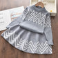 Casual Pullover Sweater And Children's Western Style Knitted Skirt