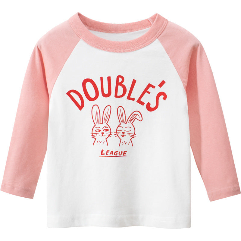 T-shirt à manches longues pour bébé, motif dessin animé, pour fille, vêtements pour enfants