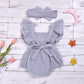 Woven Cotton Solid Color Flying Sleeves Jumpsuit